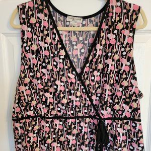 Plus Size 1 X Shell Top Black/Pink/White/Brown